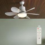 2ın1 Goes LED Işık ve Fan Sessiz 3 Renk Modu ve 3 Hız Modu Kumandalı Tavan Vantilatörlü LED Am - Çok Renkli - Siyah - Plastik