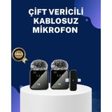 2in1 Kablosuz Yaka Mikrofonu Ios ve Android Uyumlu Midastech