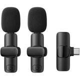 2in1 Kablosuz Yaka Mikrofonu Type-C Mini Mikrofon
