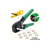 2in1 Set Rj45 8p8c Cat5e/cat6 Rj11 Utp Jak Sıkma Cakma Pensesi İnternet Ethernet Sıkma Pensesi + 100 Adet Jak