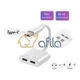 2İn1 Type-C To Type-C Kulaklık Ve Şarj Çoklayıcı Converter Adapter Çevirici Çoklayıcı