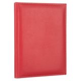 2K 2025 S.DERİ KAPAK DİPLOMAT AJANDA DEFTER TARİHLİ ÇİZGİLİ 17X24 CM KIRMIZI