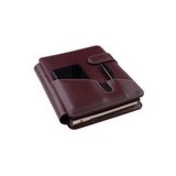 2K 2026 GÜNLÜK ÇİZGİLİ 17 * 24 CM. AJANDALI TELEFON KILIFI KAPAKLI VEGAN DERİ ORGANİZER AJANDA 20X26 CM. BORDO