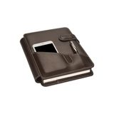 2K 2026 GÜNLÜK ÇİZGİLİ 17 * 24 CM. AJANDALI TELEFON KILIFI KAPAKLI VEGAN DERİ ORGANİZER AJANDA 20X26 CM. KAHVERENGİ