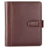 2K 2027 Yılı Premium Tasarım Hediyelik Organizer Ajanda A5 4 Halkalı 15x21 4 Delikli Tarihli Çizgili Ajandalı Vegan Deri 19,5x23 cm Bordo