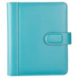 2K 2027 Yılı Premium Tasarım Hediyelik Organizer Ajanda A5 4 Halkalı 15x21 4 Delikli Tarihli Çizgili Ajandalı Vegan Deri 19,5x23 cm Turkuaz