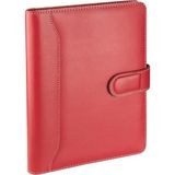2K 2027 Yılı Premium Tasarım Hediyelik Organizer Ajanda Tarihli Çizgili 168 Yaprak 17x24 Defterli Dilli Mıknatıs Kapaklı Vegan Deri 20x26 cm - Kırmızı