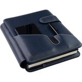 2K 2027 Yılı Premium Tasarım Hediyelik Organizer Ajanda Telefon Kılıflı Kapak Tarihli Çizgili 168 Yaprak 17x24 Defterli Vegan Deri 20x26 cm - Lacivert