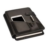 2K 2027 Yılı Premium Tasarım Organizer Ajanda Telefon Kılıflı Kapak Tarihli Çizgili 168 Yaprak 17x24 Defterli Vegan Deri 20x26 cm. - Siyah