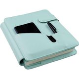 2K 2027 Yılı Premium Tasarım Organizer Ajanda Telefon Kılıflı Kapak Tarihli Çizgili 168 Yaprak 17x24 Defterli Vegan Deri 20x26 cm. - Su Yeşili