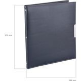 2K 23.5 x 26.5 cm 8 Sıralı 384 Kart Kapasiteli Lacivert Suni Deri Kartvizitlik