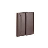 2K 4514 Ajanda Tarihsiz Kareli 17X24 cm Ajanda/Defter Hesap Makineli Suni Deri Organizer, Kahverengi