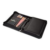 2K 5220 Ajanda TARİHSİZ 14x20 Kareli 160 Yaprak Defterli Hesap Makineli Fermuarlı Organizer,Siyah