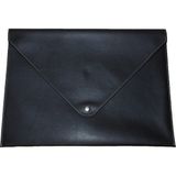 2K A4 Suni Deri Zarf Çıtçıtlı Dosya 25,5 x 33,5 cm Siyah Renkli ve Dayanıklı