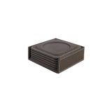 2K Bardak Altlığı,6’lı Set,Masaüstü Yuvarlak Cup Coaster,Vegan Suni Deri,11x11 cm.,Kahverengi