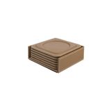 2K Bardak Altlığı,6’lı Set,Masaüstü Yuvarlak Cup Coaster,Vegan Suni Deri,11x11 cm.,Vizon