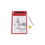 2K Kapaksız Sekreterlik Mıknatıslı Sanatsal Çizim A4 Rainbow Art Clip Board Vegan 23,5X35,5 cm. Kırmızı - Kapaksız/Mıknatıslı