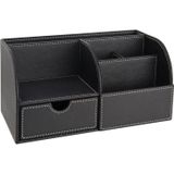 2K Masa Üstü Düzenleyici,Kalemlik,Kumandalık,Küpbloknotluk,Tabletlik,Kitaplık,6 Gözlü,Çekmeceli,Desktop Organizer,Vegan,24,