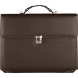 2K Organizer Ajanda Diplomat Kulplu Fermuarlı Tarihsiz Kareli 20x28 Defterli Padfolio Vegan 28x34,5 cm. Kahverengi