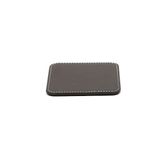 2K Premium Tasarım Kare Deri Bardak Altlığı Ofis Ev Hediyelik Masa üstü Aksesuar Cup Coaster Rainbow Vegan 11x11 cm.,Kahverengi