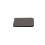 2K Premium Tasarım Kare Deri Bardak Altlığı Ofis Ev Hediyelik Masa üstü Aksesuar Cup Coaster Rainbow Vegan 11x11 cm.,Kahverengi
