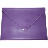 2k Pu Deri A4 Dosya Klasörü Belge Tutucu Su Geçirmez Portföy Zarf Dosya Klasör Kılıf Çıtçıtlı Dosya 25,5X33,5 cm -Lila - -- - Option-1