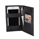 2K S.DERİ KALEMLİKLİ TELEFON CEPLİ NOTLUK CÜZDAN ASKER/POLİS CÜZDANI KLM-1 SİYAH 11X17,5 CM