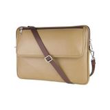 2K S.Deri Laptop Çantası,Tablet Çantası,13.3'' inç,Vegan,Omuz ve Valiz Askılı,Aksesuar ve Evrak Cepli,24 * 34 * 2 cm.,Vizon