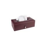 2k Suni Deri Peçetelik Mendil Kutusu 13*24*6 Cm. - Bordo