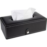 2K Suni Deri Peçetelik Mendil Kutusu 13*24*6 Cm Modern Tasarım Renk Seçenekleriyle