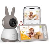 2k/3mp Wifi Bebek Monitörü, 5" Ekran, 360° Görüş, Otomatik Takip, Gece Görüşü, Hareket Algılama