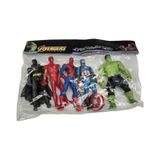 2Kids 2156-P5 Hulk Ironman Captain America Spider Man Batman 5'li Süper Kahramanlar Pvc Oyun Seti