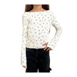 2kids2mom Dantel Şeritli ve Delik Desenli Bluz Beyaz 10-11 Yaş