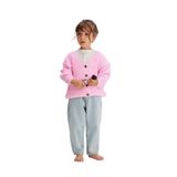 2kids2mom KIZ ÇOCUK TRİKO HIRKA PEMBE RENK PEMBE 4-5 Yaş