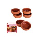 2kshop 6lı Güveç Seti-Sütlaç Kabı, Fırın Pişirme Kabı, Toprak Kase Takımı 6lı