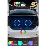 2’li 16cm RGB Neon Hoparlör Kapağı | Uzaktan Kumandalı 3 Renk LED Efektli Midrange Aydınlatma Seti