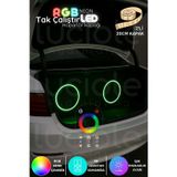 2’li 20cm RGB Neon Hoparlör Kapağı | Uzaktan Kumandalı LED Efektli Midrange Aydınlatma | Modifiye
