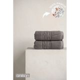 2'Li Antrasit Greek El Havlusu - 50X90 Cm, 225 Gr, %100 Pamuk, Spa Ve Otel Havlusu