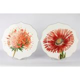 2Li Art Of Botanical Kırmızı Tatlı Tabağı 21 Cm