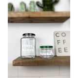 2'Li Atölye Merdiven Filtre Kahve İçin Kavanozu Cam Dekoratif Erzak Kahve Kavanozu Çay Şeker Kavanozu Matcha Kavanoz - 2 Adet - 850 ml