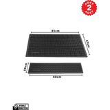 2’li Avantaj: Çok Amaçlı Kauçuk Set, Bar Mat, Bulaşık Kurutma, Tencere Altlığı, Saksı Altlığı - 1 lt