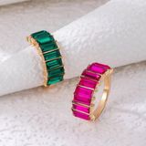 2Li Baget Rhinestone Kaya Kristali Elmas Yüzük
