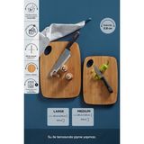 2'li Bambu Kesme Tahtası, 28/33 Cm, Kahverengi, Şık ve Dayanıklı Set - Ahşap - Ceviz - Seçenek 1