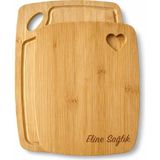 2'li Bambu Kesme Tahtası Seti – 33X24 cm & 28X22 cm – Oluklu Büyük Boy – Meyve & Sebze Ayr� - Çok Renkli