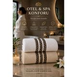 2'li Banyo Havlusu Seti%100 Pamuk Leopar Collection 70x140 cm (Karışık)