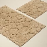 2'li Banyo Paspas Takımı Bej- Açık Kahve Hann Rocks - Bej - Kahverengi