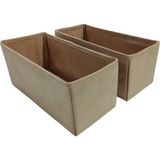 2'li Bej Çekmece Içi Düzenleyici Organizer Seti, Çok Amaçlı Dolap Kutu (28X13X13) - Seçenek 1
