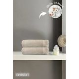 2'Li Bej Jelena El Havlusu - 50X90 Cm, 225 Gr, %100 Pamuk, Spa Ve Otel Havlusu