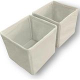 2'li Beyaz Çekmece Içi Düzenleyici Organizer Set - Çok Amaçlı Dolap Içi Kutu Seti (13 * 13 - Çok Renkli