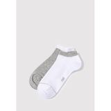 2li Beyaz Gri Patik Çorap 090273-20844 Beyaz-20844 One Size